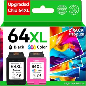 67XL Ink Cartridges Black/Color Combo Pack Replacement for HP Ink 67 XL HP67 HP67XL for2700 4155e 2755e 2734e 4100 2700e 4100e 6400 2752 2752e 4152e 6455e 6055e 2742e 6000 6055 6458e Printer (3 Pack)