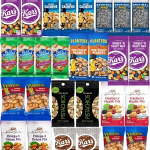 Nuts Snack Packs - Mixed Nuts and Trail Mix Individual Packs - Healthy Snacks Care Package Gift (28 Count)